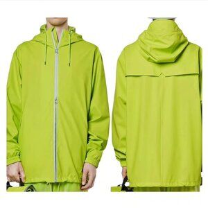 Raincoat RAINS Unisex Storm Breaker Reflective Digital Lime Green Large L 18370